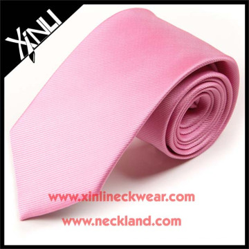 100% Handmade Silk Jacquard Woven Manufacturing Business Skinny Tie Pink